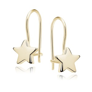 Cercei argint placati cu aur galben cu tortita model stea DiAmanti KS0052JG-DIA (Argint 925‰ 1,6 g.)